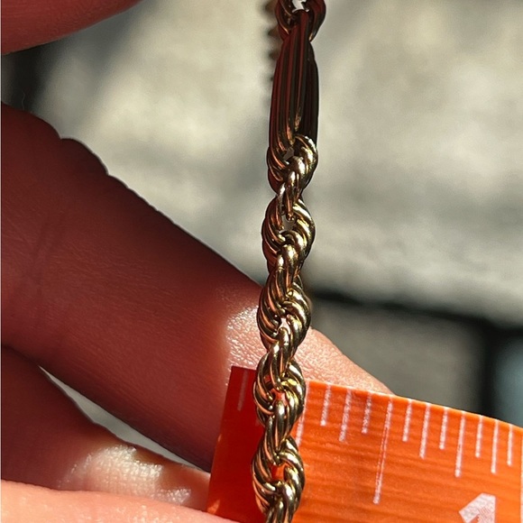 10k gold Rope necklace.Unisex-Thick and sturdy! - Picture 5 of 9